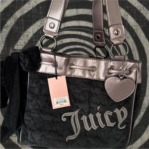 Juicy Couture Black and Metallic Daydreamer Bag